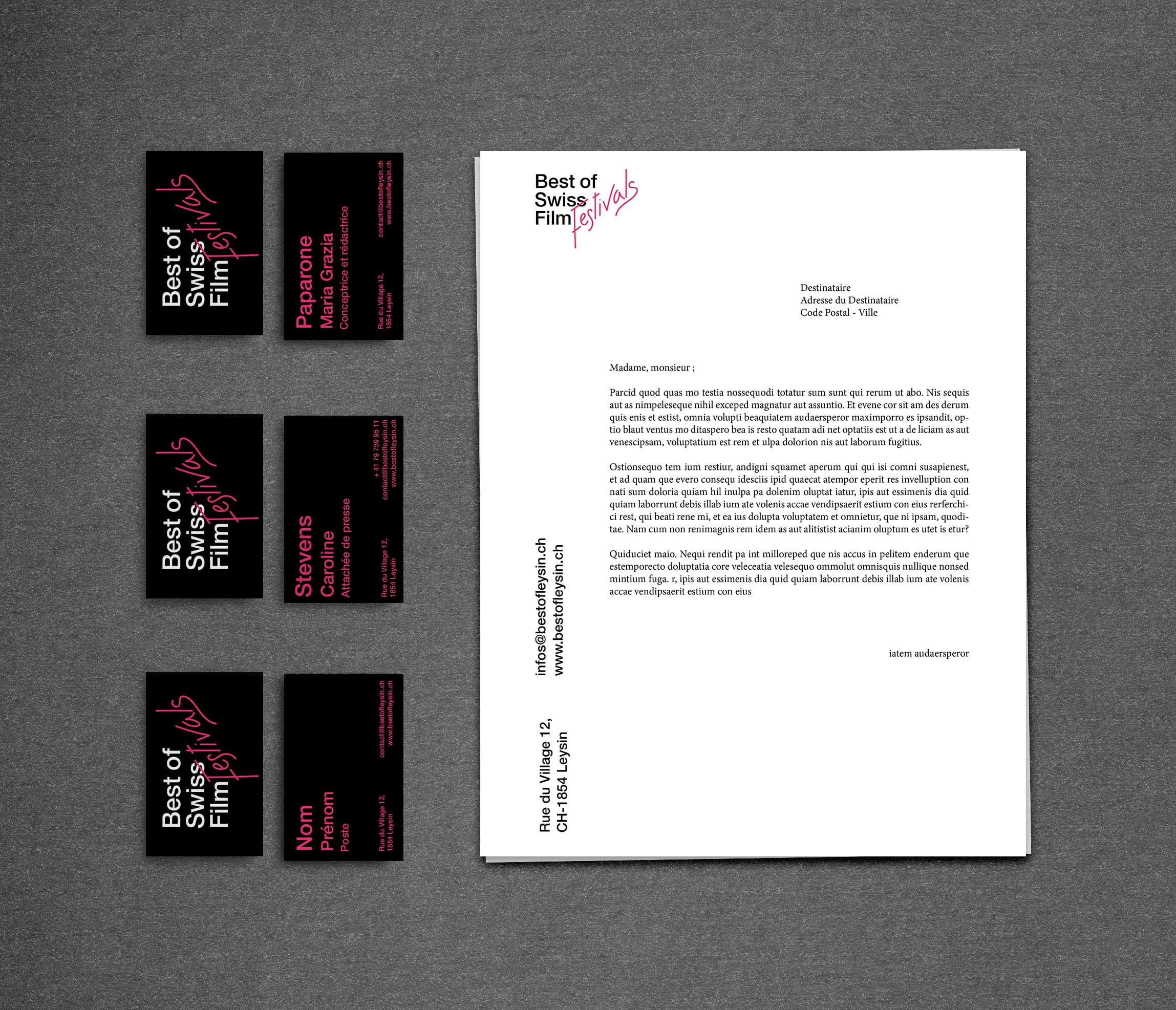 letter and cards